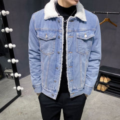 Sherpa-Lined Denim Jacket