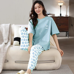 SKYBLUE MOTION night suit fabric cotton jarsy