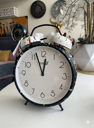 Funky clock Black Large
