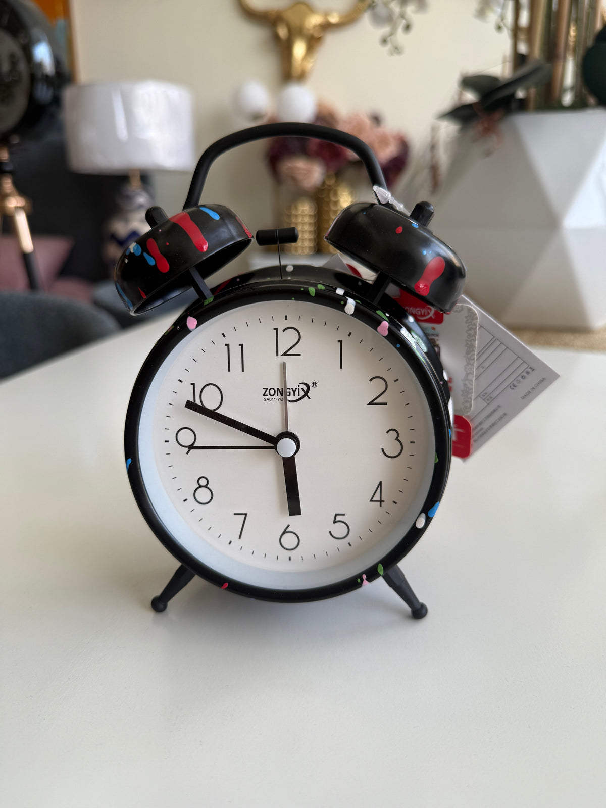 Funky clock Black small