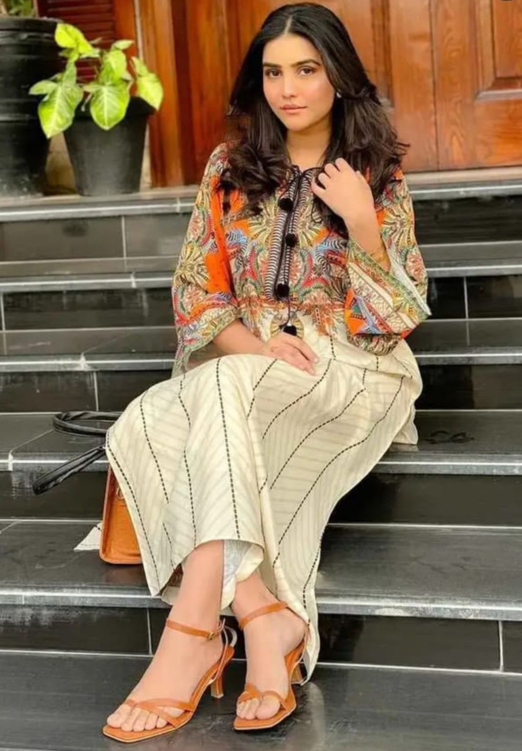 Digital printed long kurta set