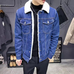Sherpa-Lined Denim Jacket