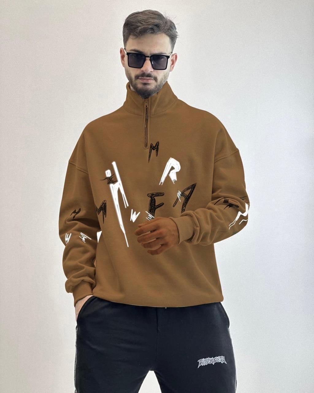 Streetwear Graphic Half-Zip Pullover