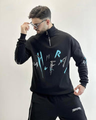 Streetwear Graphic Half-Zip Pullover